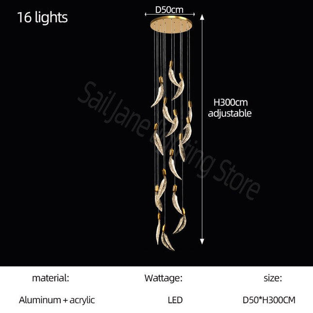 ChandelierDecor - Crystal Feather Chandelier - Exquisite Lighting Décor