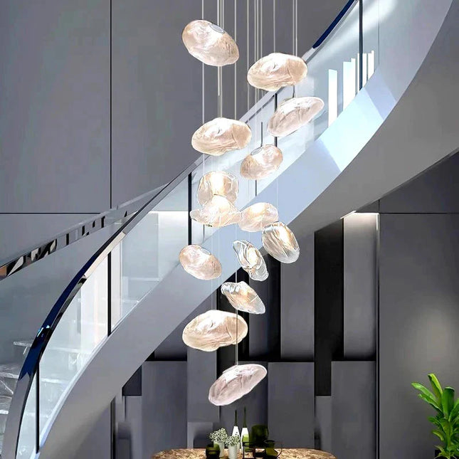 ChandelierDecor - Crystal Lava Pebbles Chandelier - Elegant Lighting