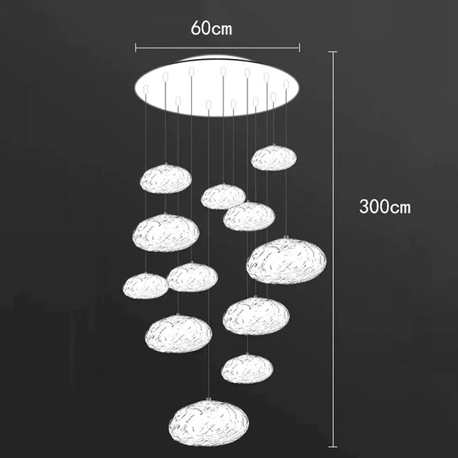 ChandelierDecor - Crystal Lava Pebbles Chandelier - Elegant Lighting
