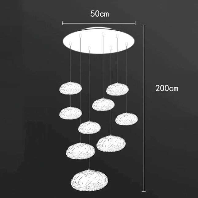 ChandelierDecor - Crystal Lava Pebbles Chandelier - Elegant Lighting