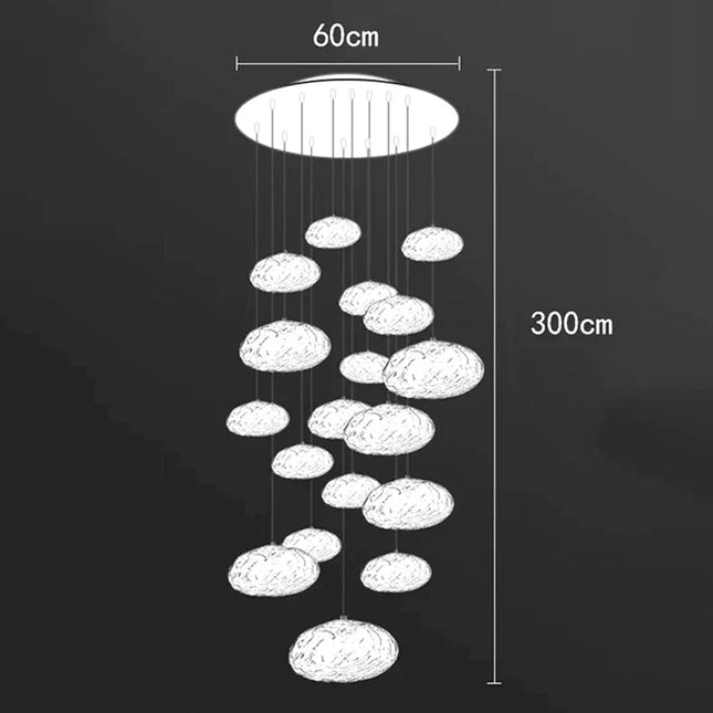 ChandelierDecor - Crystal Lava Pebbles Chandelier - Elegant Lighting