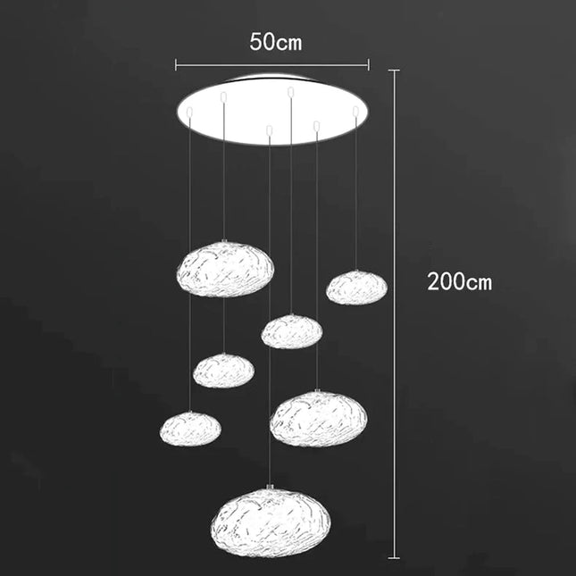 ChandelierDecor - Crystal Lava Pebbles Chandelier - Elegant Lighting