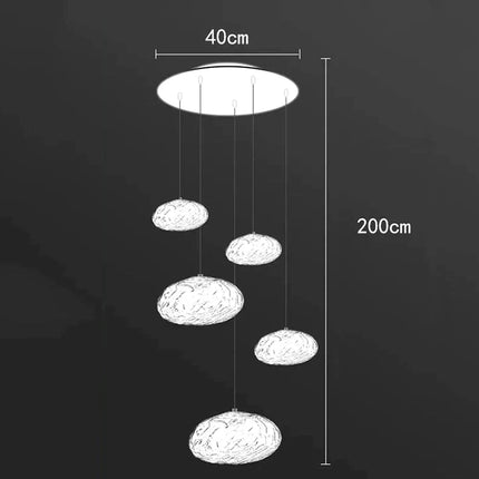 ChandelierDecor - Crystal Lava Pebbles Chandelier - Elegant Lighting