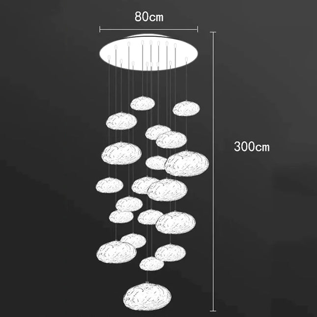 ChandelierDecor - Crystal Lava Pebbles Chandelier - Elegant Lighting