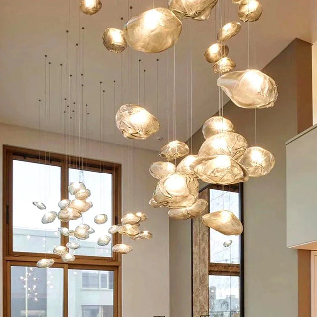 ChandelierDecor - Crystal Lava Pebbles Chandelier - Elegant Lighting