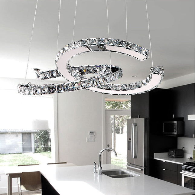 ChandelierDecor - Crystal Loops Chandelier: Premium Lighting Décor