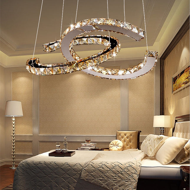 ChandelierDecor - Crystal Loops Chandelier: Premium Lighting Décor