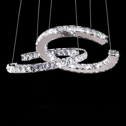 ChandelierDecor - Crystal Loops Chandelier: Premium Lighting Décor