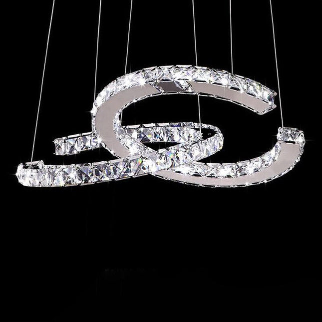 ChandelierDecor - Crystal Loops Chandelier: Premium Lighting Décor
