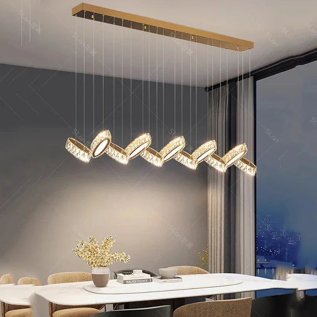 ChandelierDecor - Crystal Mix Loop Kitchen Island Chandelier