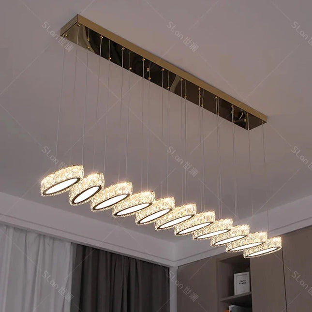 ChandelierDecor - Crystal Mix Loop Kitchen Island Chandelier