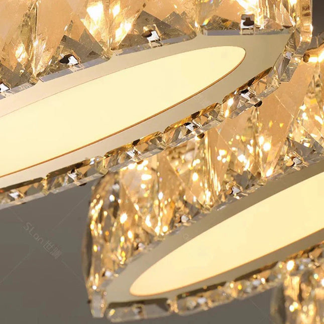 ChandelierDecor - Crystal Mix Loop Kitchen Island Chandelier