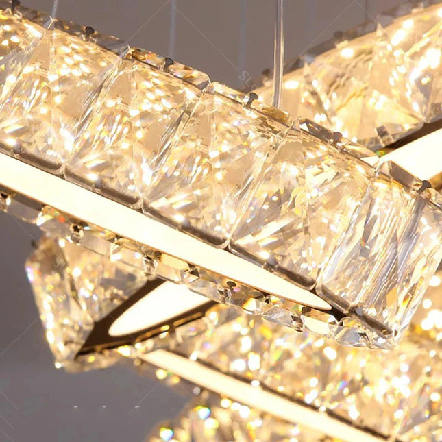 ChandelierDecor - Crystal Mix Loop Kitchen Island Chandelier
