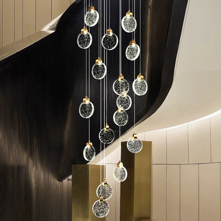 ChandelierDecor - Crystal Rings Staircase Chandelier: Premium Lighting
