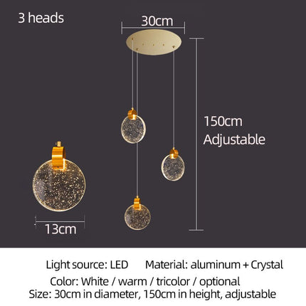 ChandelierDecor - Crystal Rings Staircase Chandelier: Premium Lighting
