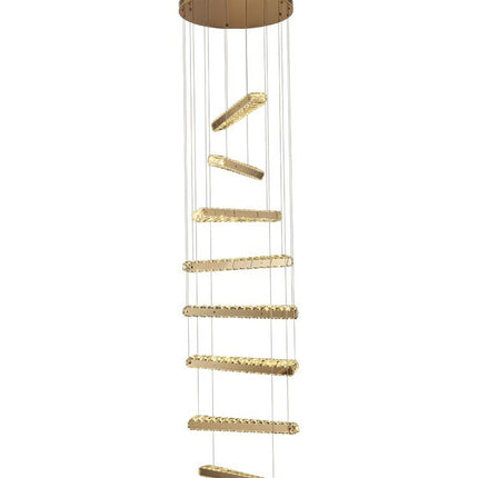 ChandelierDecor - Crystal Rotating Bars Stairs LED Chandelier