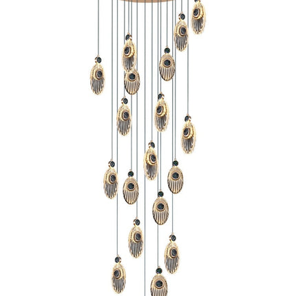 ChandelierDecor - Crystal Shell Staircase Chandelier - Exquisite Lighting