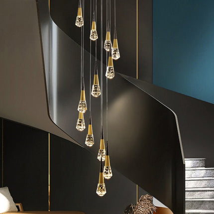 ChandelierDecor - Crystal Spiral Cones Staircase Chandelier