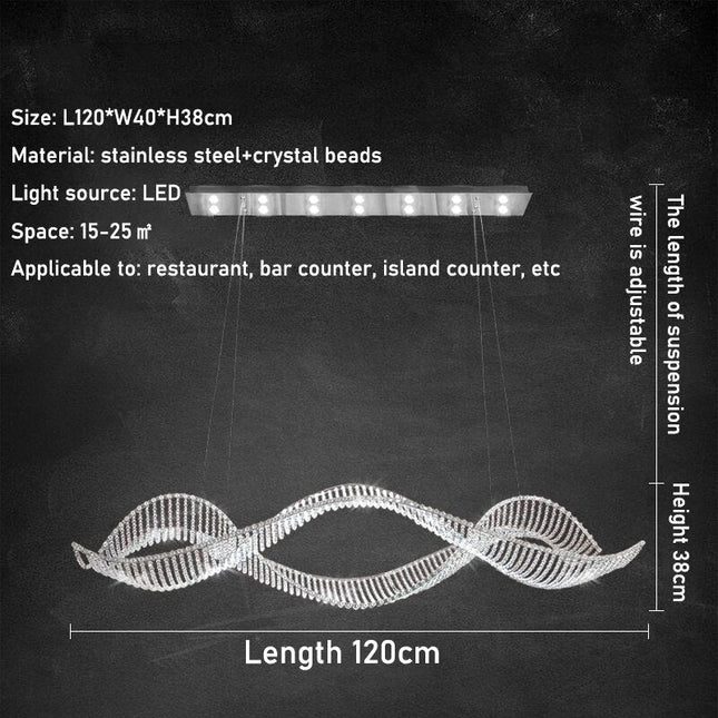 ChandelierDecor - Crystal Swirl Chandelier Light
