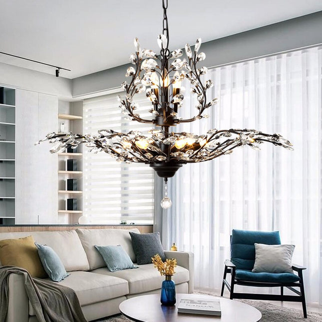 ChandelierDecor - Crystal Tree Chandelier: Elegant Lighting Fixture