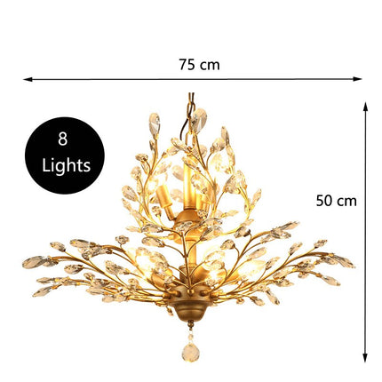 ChandelierDecor - Crystal Tree Chandelier: Elegant Lighting Fixture