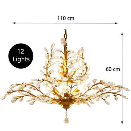 ChandelierDecor - Crystal Tree Chandelier: Elegant Lighting Fixture