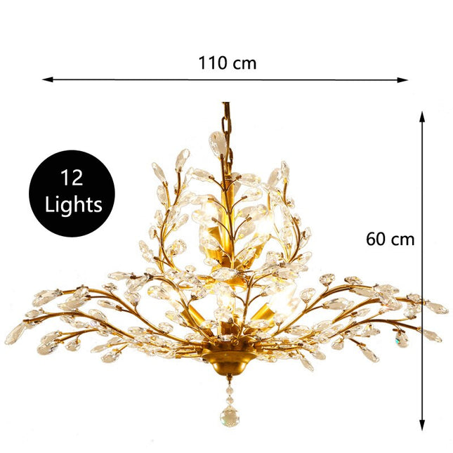 ChandelierDecor - Crystal Tree Chandelier: Elegant Lighting Fixture