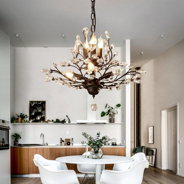 ChandelierDecor - Crystal Tree Chandelier: Elegant Lighting Fixture
