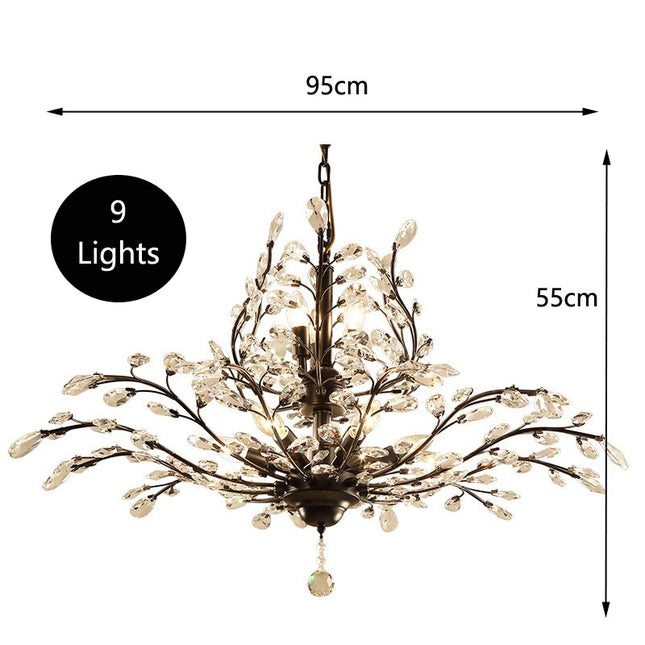 ChandelierDecor - Crystal Tree Chandelier: Elegant Lighting Fixture