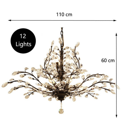ChandelierDecor - Crystal Tree Chandelier: Elegant Lighting Fixture