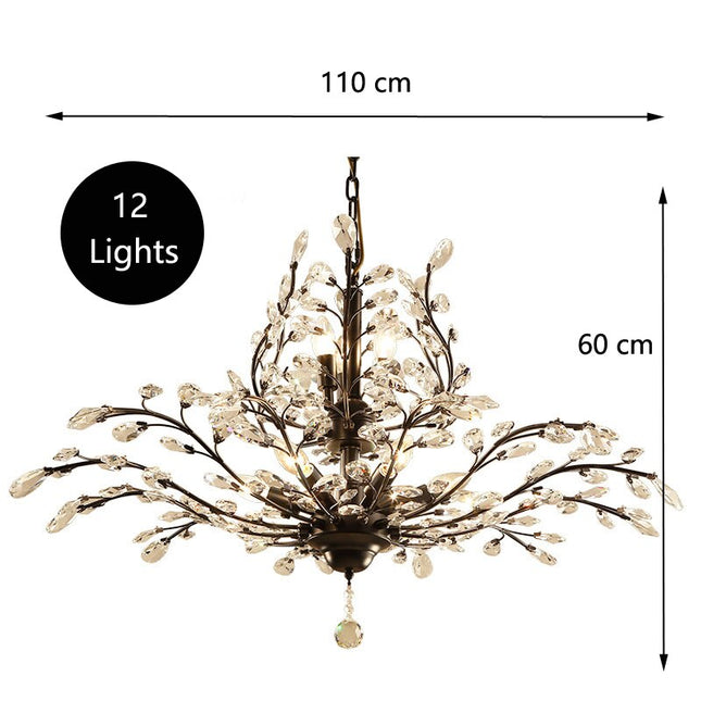 ChandelierDecor - Crystal Tree Chandelier: Elegant Lighting Fixture
