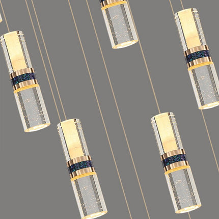ChandelierDecor - Crystal Tubes Staircase Chandelier: Enhance Your Space