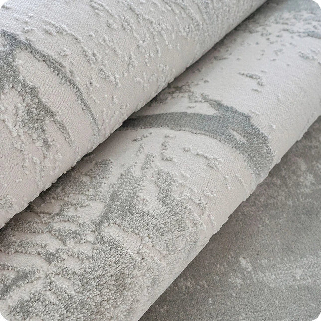 ChandelierDecor - Abstract Gray High Pile Tufted Rug
