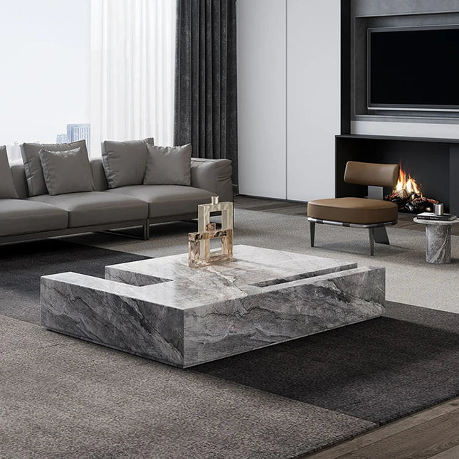 ChandelierDecor - Italian Style Minimalist Marble Coffee Table