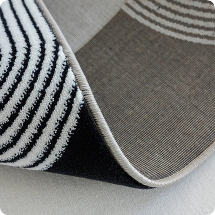 ChandelierDecor - Abstract Black & White High Pile Tufted Rug