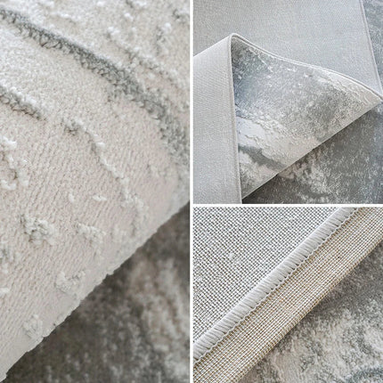 ChandelierDecor - Abstract Gray High Pile Tufted Rug