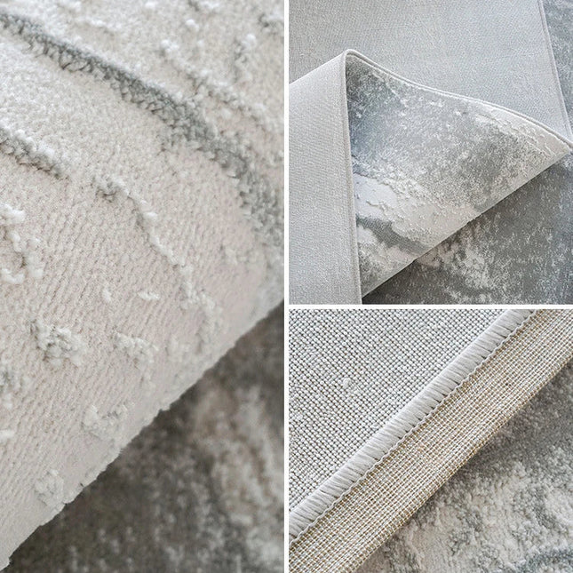 ChandelierDecor - Abstract Gray High Pile Tufted Rug