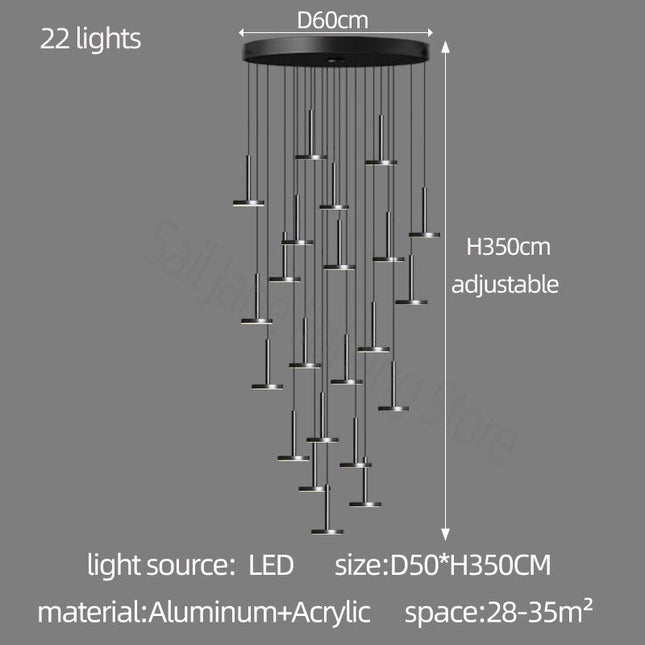 ChandelierDecor - Designer Arc Luxury Staircase Chandelier