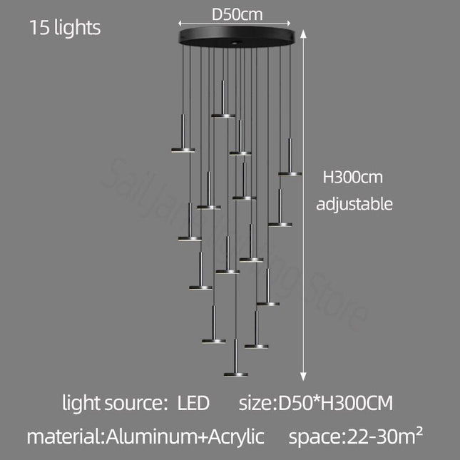 ChandelierDecor - Designer Arc Luxury Staircase Chandelier