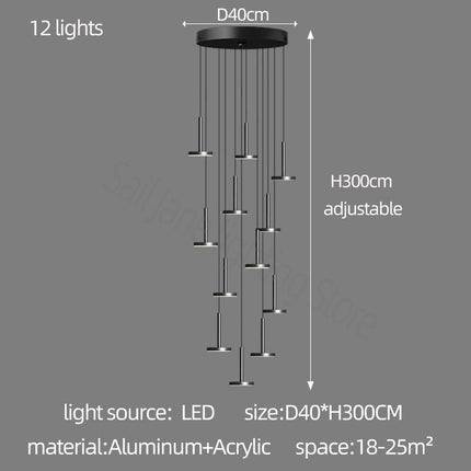 ChandelierDecor - Designer Arc Luxury Staircase Chandelier