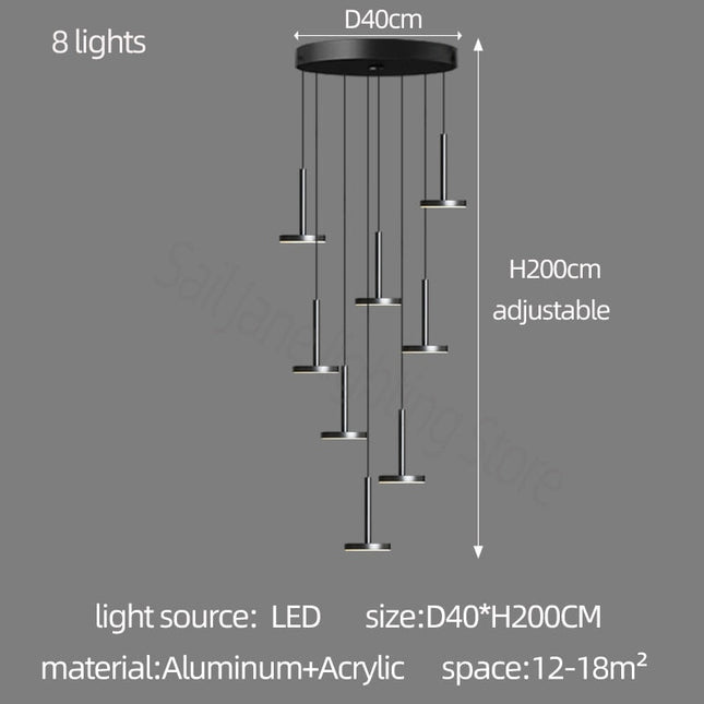 ChandelierDecor - Designer Arc Luxury Staircase Chandelier