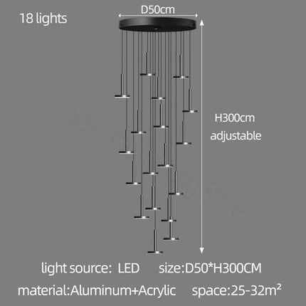 ChandelierDecor - Designer Arc Luxury Staircase Chandelier
