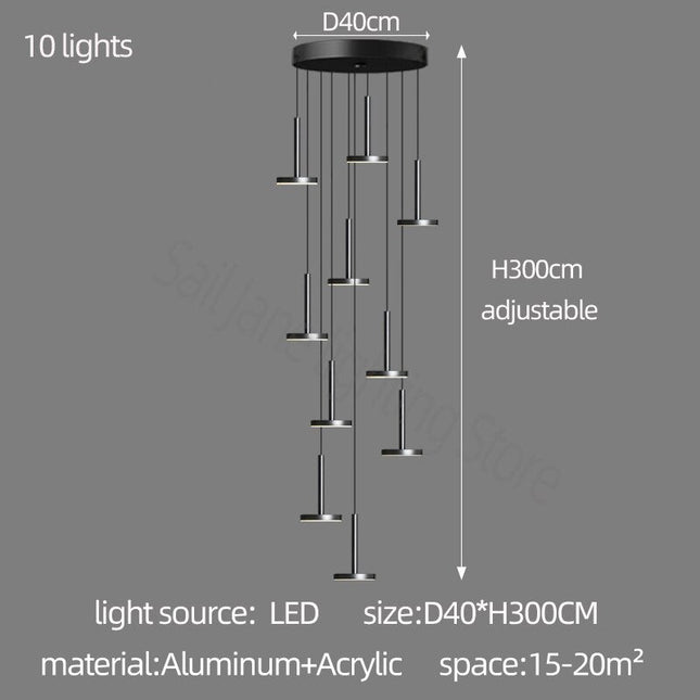 ChandelierDecor - Designer Arc Luxury Staircase Chandelier
