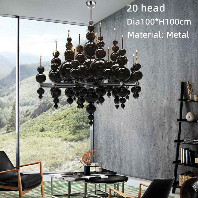 ChandelierDecor - Designer Glass Balls Chandelier: Elegant Lighting Fixture