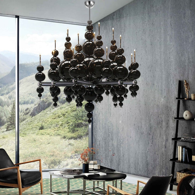ChandelierDecor - Designer Glass Balls Chandelier: Elegant Lighting Fixture