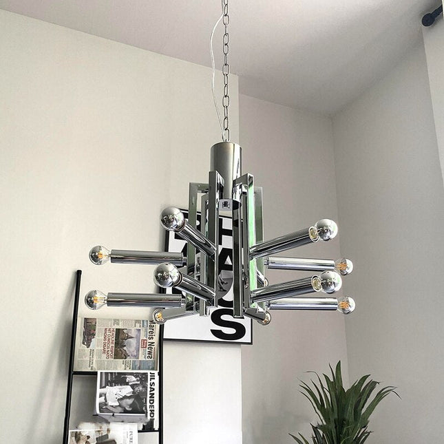 ChandelierDecor - Designer LED Chrome Hanging Light Chandelier