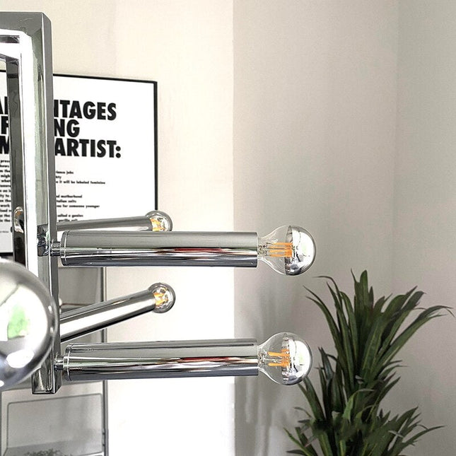 ChandelierDecor - Designer LED Chrome Hanging Light Chandelier