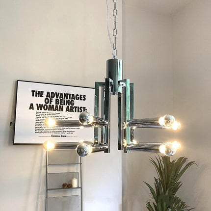 ChandelierDecor - Designer LED Chrome Hanging Light Chandelier