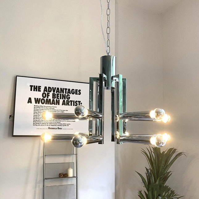ChandelierDecor - Designer LED Chrome Hanging Light Chandelier
