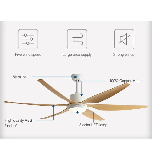 ChandelierDecor - Designer Six Leaves Strong Wind Ceiling Fan
